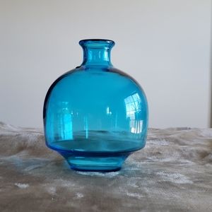 Vintage blue bottle/ vase